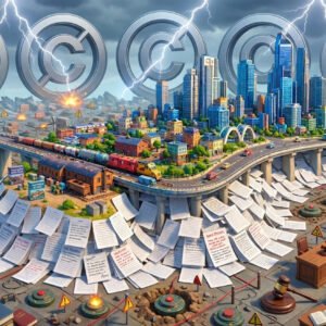 Metruvia Content Creator Series transport fever 2 and Copyright Minefield Cover Art.
